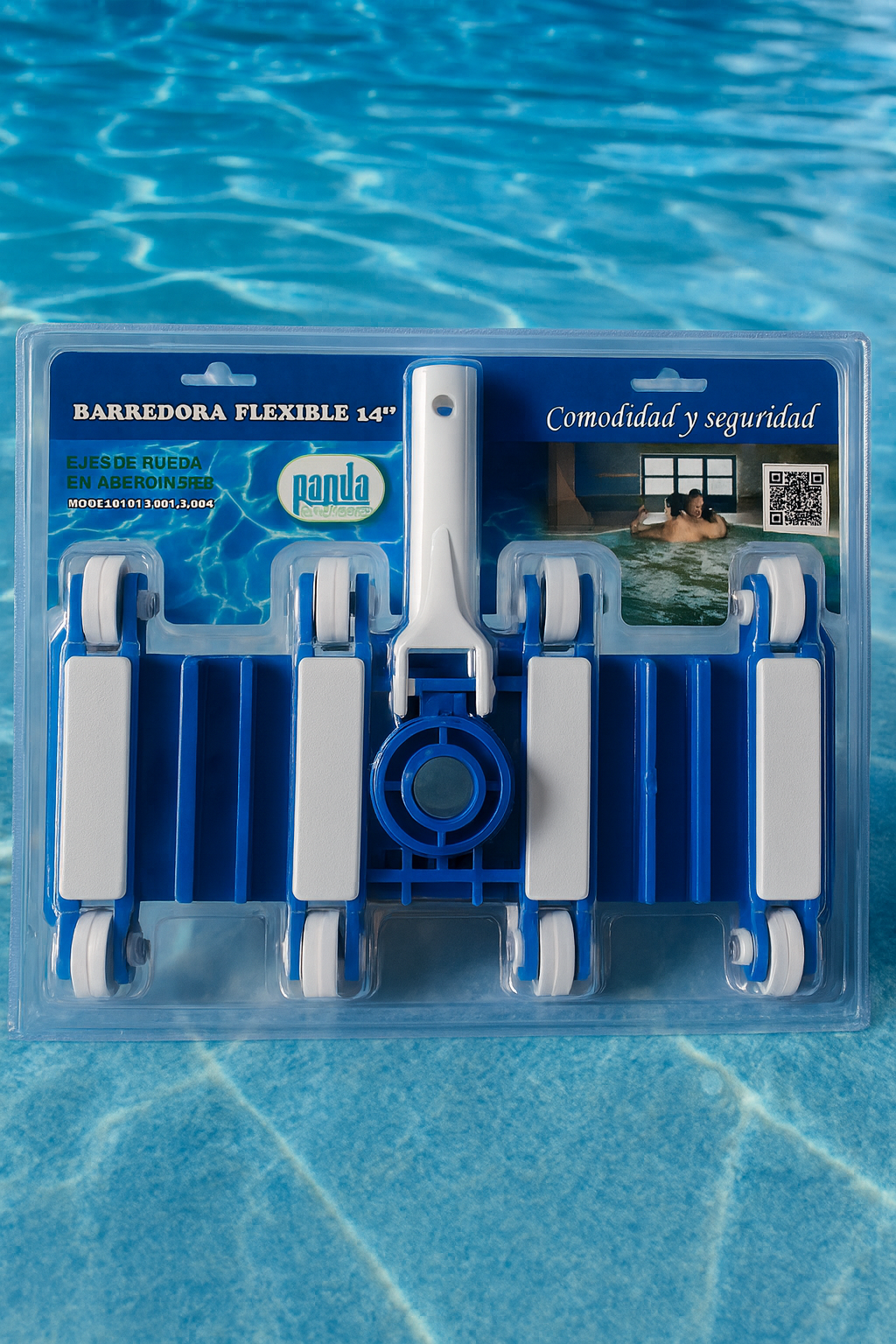 Carrito Aspirador Panda azul 8 Ruedas